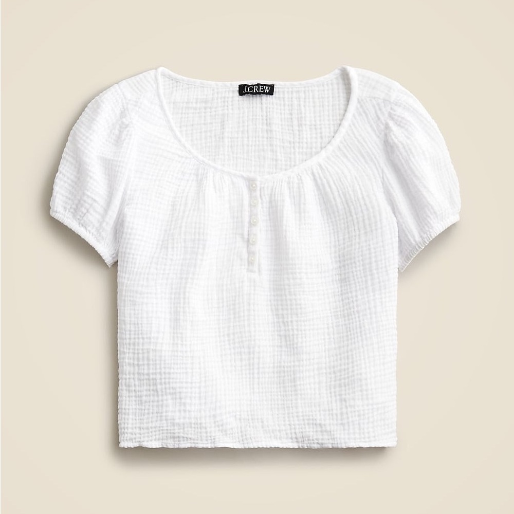 J. Crew White Women's Cotton Gauze Top NWOT